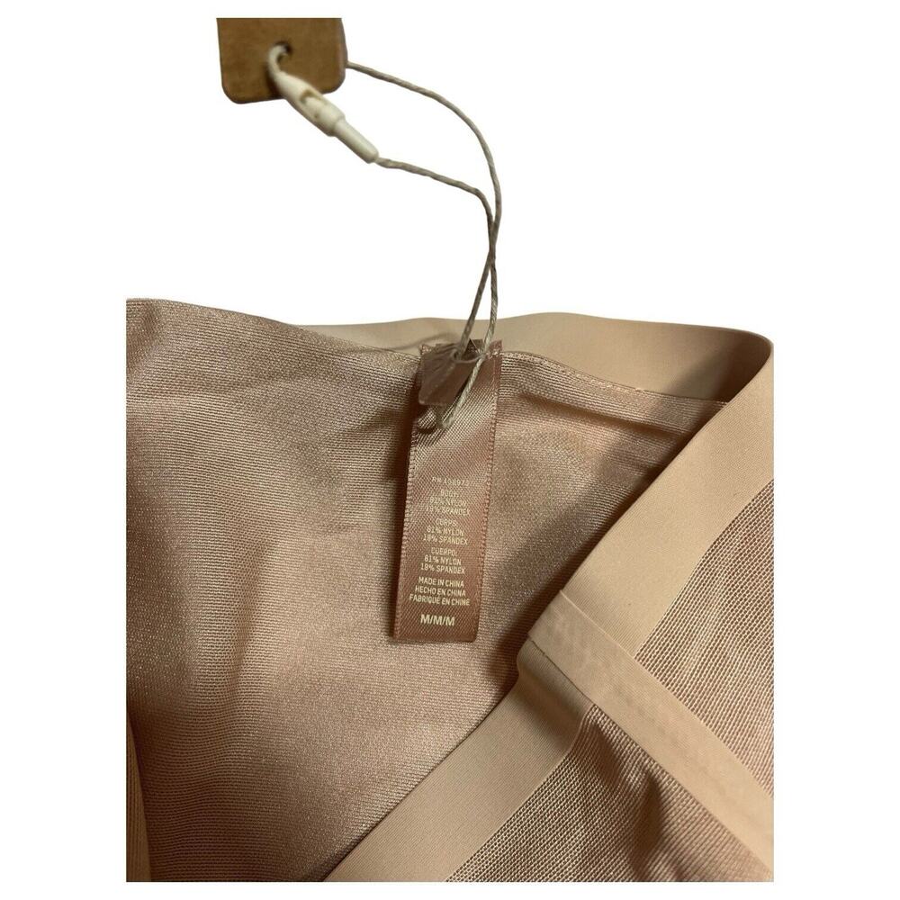 New Skims Womens M Sheer Sculpt High Waisted Thong Light Shapewear Clay Nude Tan - Picture 3 of 9